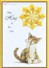 Cat and Tea rose Card 2