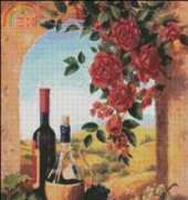 Intricate Cross Stitch - Roses Fruit and Wine