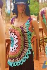 GuChet Designs - GuChet -  Crochet Lace Tank Top Med Large