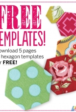 Love Patchwork & Quilting-Free Hexagon Templates