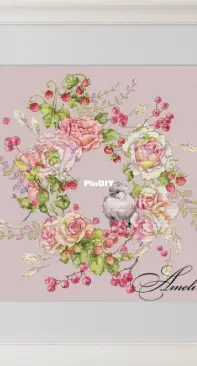 Anna Smith - Roses and Berries Summer Wreath by Anna Kuznetsova