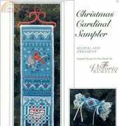 The Victoria Sampler-Christmas Snow Cardinal Bell Pull
