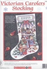 Dimensions 8442 Victorian Carolers Stocking XSD