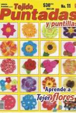 Labores Creativas -  Knit stitches and laces -  No. 11 - Learn how to knit flowers - Spanish