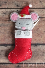 Cutesy Crafts - Mouse Stocking Ornaments - Free