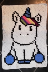 crochet blanket c2c unicorn