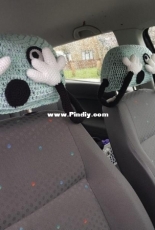 Scared Crochet Car Head Rest Covers by Crafty Crochet/Craftyladiee
