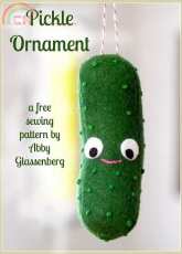 Abby Glassenberg- Pickle Ornament Pattern-  free