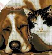 MDCraft My Design Company C025-160 Cute Pets 2 - The Cat With the Puppy Sleep XSD