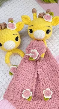 Doutora Crochê - Daniela Borghi - Giraffe Rattle and Lovey - Chocalho e Naninha Gigi - Portuguese