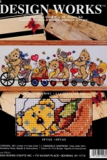 Design Works 9806 - Teddies on a Roll by Joan Elliott