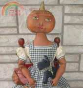 Annie Beez Folk Art F122 Dorothy A 28" Pumpkinhead Folk Doll  2007