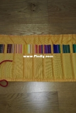 rolled-up pencil case