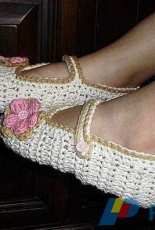 Angels Chest Boutique - Mary Angel Morris - Mary Jane Slippers with Flower