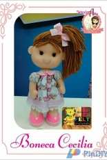 Vetoriz Arte - Boneca Cecilia / Doll Cecilia Felt - Portuguese - Free