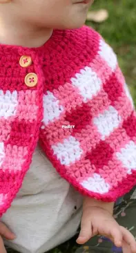 Winding Road Crochet - Lindsey Dale - Crochet Plaid Cape with Baby and Girl Sizes - Free
