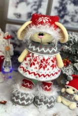 Crochet Bunny Art - Irina Tarasova - Snowy Outfit - German