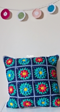 Granny square pillow