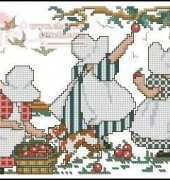 October from Leisure Arts 3263 Sunbonnet Sue - Yesteryear's Sweetheart