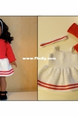 Tilda and filur - Susanne Fagelberg - American Girl Outfit - Dress, Cardigan and Hairband
