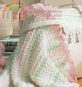 Red Heart LW1578 Crochet Stroller Blanket by Michele Wilcox