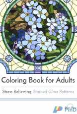 Coloring Book for Adults: Stress Relieving Stained Glass Patterns