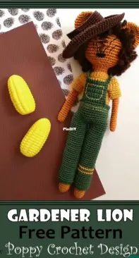 Poppy Crochet Design - Zsuzsanna Blaho - Gardener Lion - Free