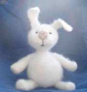 The Birds and Bees- Vicky Lewis- Crocheted and Felted White Rabbit