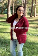 Marias Blue Crayon - Maria Lynn Weaber - Cable Cardigan - Free