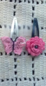 Butterfly and flower hair clips