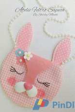 Ateliê Feltro Sapeca - Shirley Maioli - Bunny Purse - Felt Pattern - Portuguese - Free