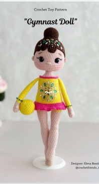 CrochetFriendsToys - Favorite Toys by Elena - Elena Bondarenko - Gimnast Doll