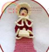 Andersons Creations - Loisleigh Anderson - Woman Victorian Caroler Ornament  Bookmark