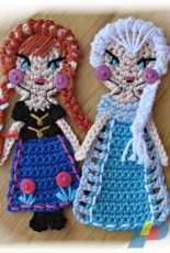 Applique Princess Anna and Queen Elsa - Nellagolds Crocheting