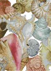 Seashells Pillow by Donna Vermillion Giampa from Just Cross Stitch May 2010