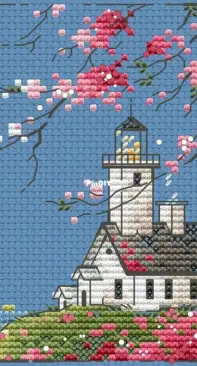 SV Stitch - Sakura Lighthouse by Svetlana Nemiritskaya / svetlaja_maj