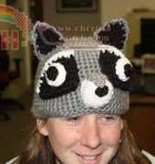 Knotty Knotty Crochet - raccoon hat