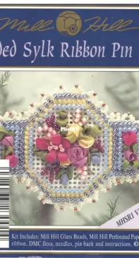 Mill Hill Beaded Sylk Ribbon Pin Kits MHSR1 Victorian Floral