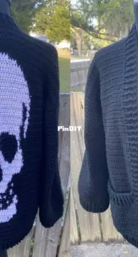 Margars Market - Katie Cebe - Crochet Skull Cardigan with Pocket