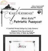 Calico Crossroads Mini-Kats - 2007 Calendar July - Patriotic Pussycat