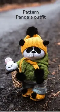 Sveta Crochet Pattern - Sveta Lutik toys - Svetlana Lutik - Panda Outfit