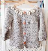 Mon Petit Violon - Vita Apala - Petal Collar Cardigan