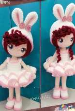 Shufang - Lovely girl with monkey and bunny outfit- Chinese