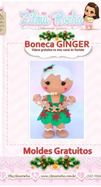 Zilma Rocha - Costurando Sonhos - Ginger Doll - Boneca Ginger - Portuguese - Free