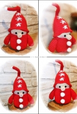 my Christmas gnome pattern by amigurumicuritiba