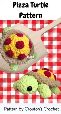 Croutons Crochet - Naomi Fox - Pizza Turtle