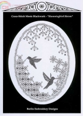 Berlin Embroidery Designs -Blackwork Hummingbird Haven