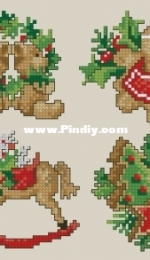 Vermillion Stitchery 139 / Janlynn 125-139 Gingerbread Mini Banners XSD