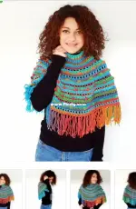 Hobbii Friends - Catalina Ungureanu - Fandango Bobble Poncho - Dutch - Free