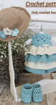 KBloveknitting - Ekaterina Borisova - Dress and hat for doll